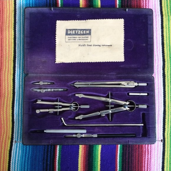 Dietzgen Other - Vintage Dietzgen Globe Drafting Tool Set 1282 PJL Made in Germany